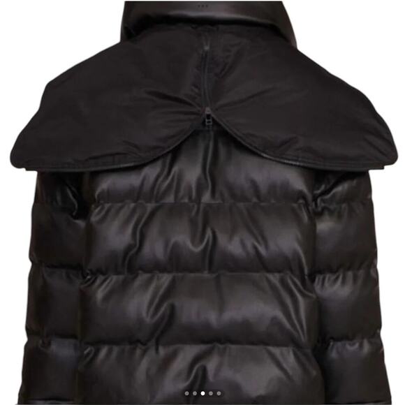 Staud Oversized Ace Coat Puffer Jacket With Hood Black Size Medium NWT Sold Out - Picture 9 of 15